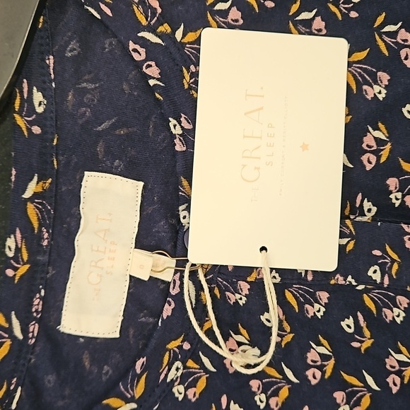 💕THE GREAT💕 The Henley Romper ~ Navy Apron Floral Size 0 XS NWT - Picture 14 of 16